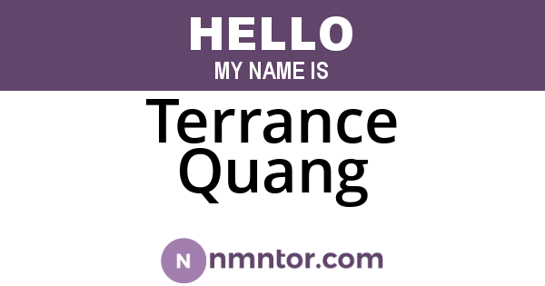 Terrance Quang