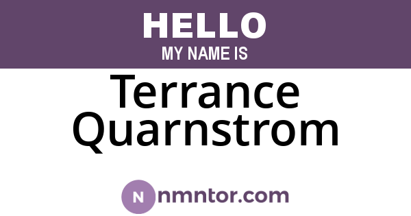 Terrance Quarnstrom