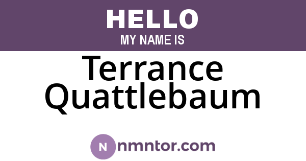 Terrance Quattlebaum