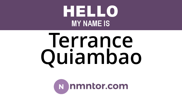 Terrance Quiambao