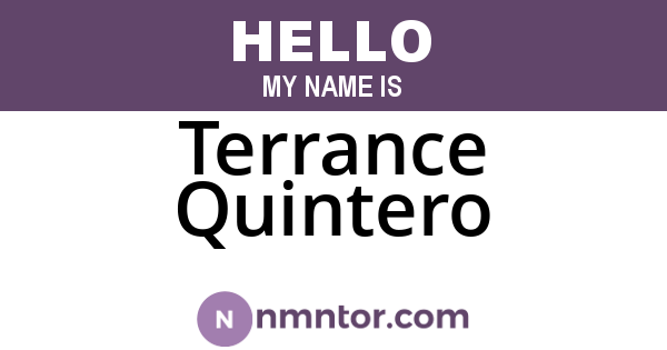 Terrance Quintero