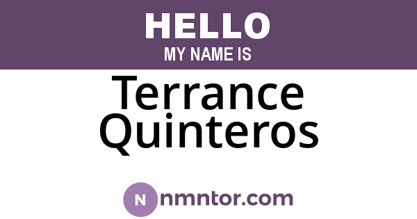 Terrance Quinteros