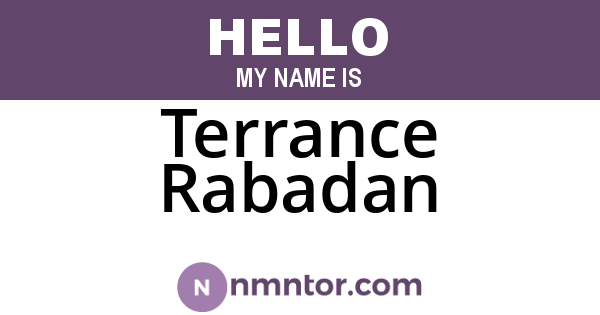 Terrance Rabadan