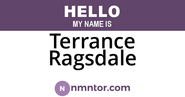 Terrance Ragsdale