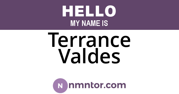 Terrance Valdes