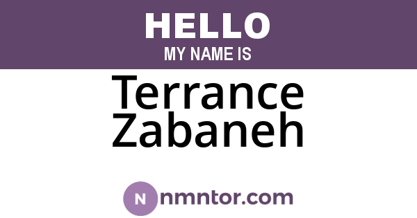Terrance Zabaneh