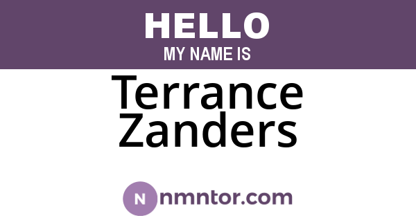 Terrance Zanders