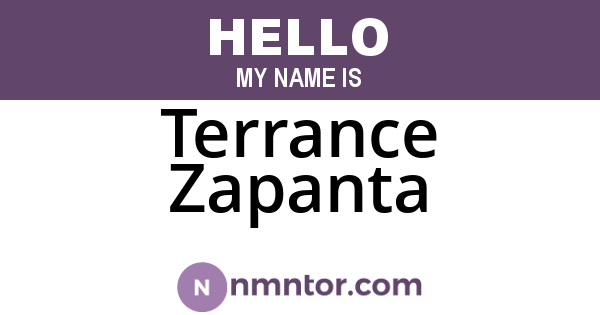 Terrance Zapanta