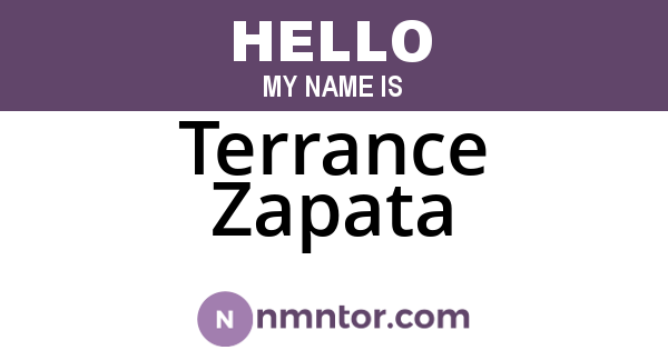 Terrance Zapata