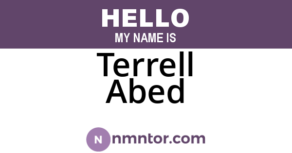 Terrell Abed