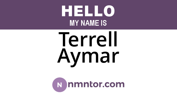 Terrell Aymar