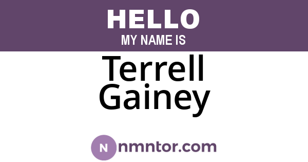 Terrell Gainey