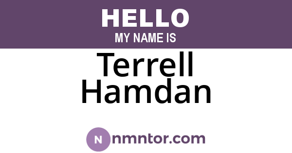 Terrell Hamdan