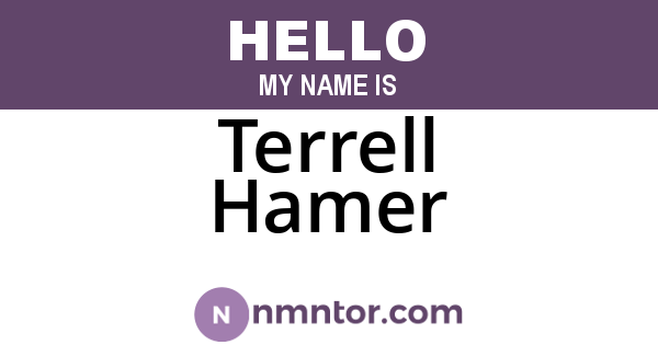 Terrell Hamer