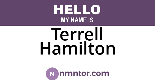Terrell Hamilton