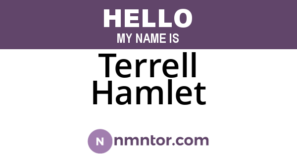 Terrell Hamlet