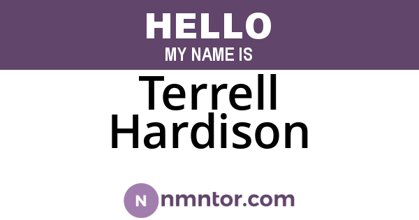 Terrell Hardison