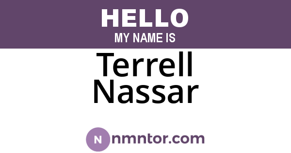 Terrell Nassar
