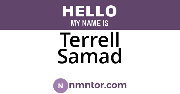 Terrell Samad