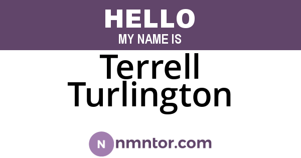 Terrell Turlington