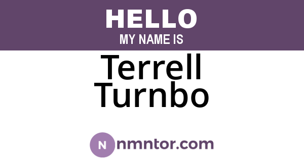 Terrell Turnbo