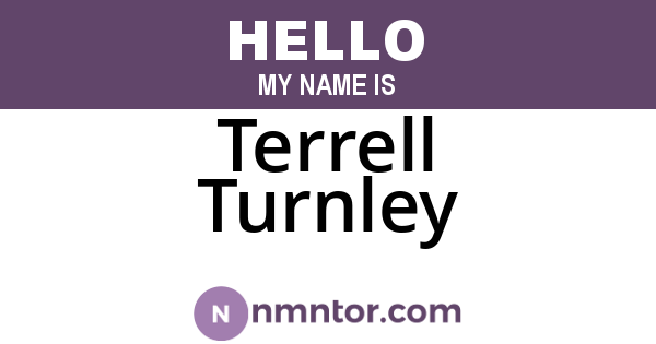 Terrell Turnley