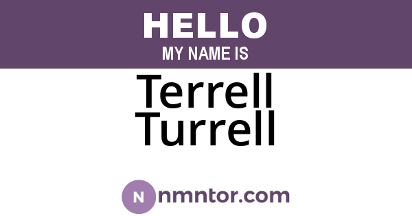 Terrell Turrell