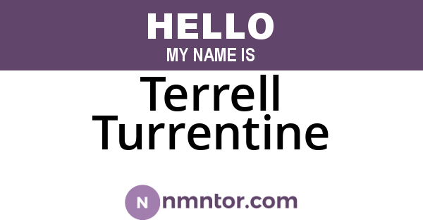 Terrell Turrentine