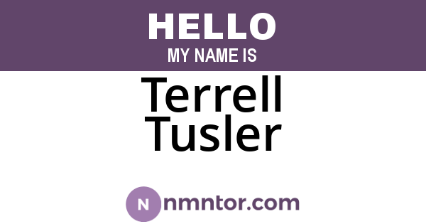 Terrell Tusler