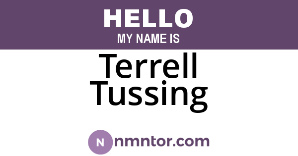 Terrell Tussing