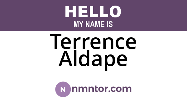 Terrence Aldape