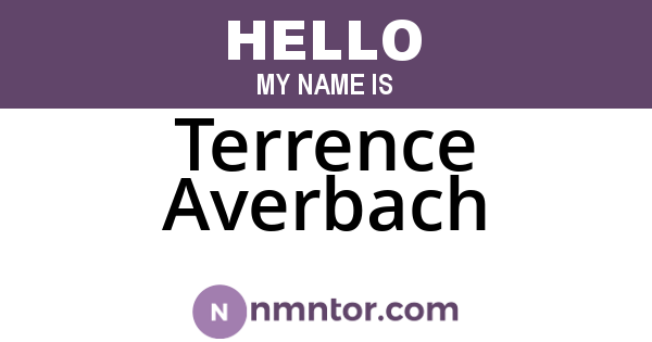 Terrence Averbach