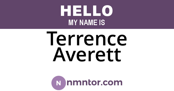 Terrence Averett