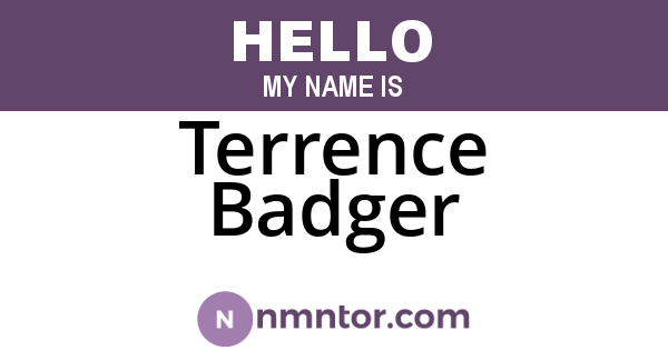 Terrence Badger