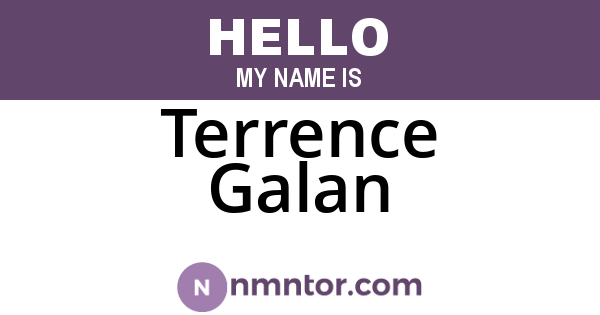 Terrence Galan