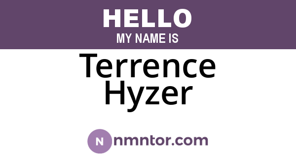 Terrence Hyzer