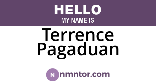 Terrence Pagaduan