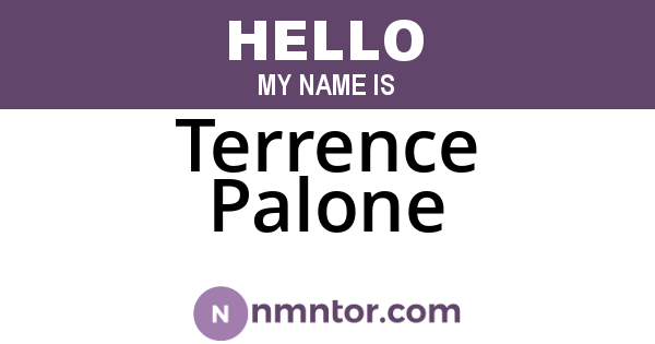 Terrence Palone