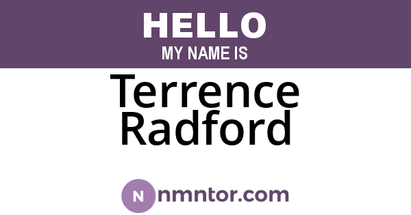 Terrence Radford