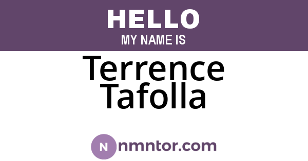 Terrence Tafolla