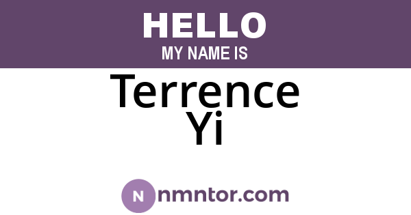Terrence Yi