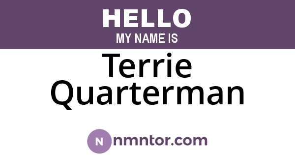 Terrie Quarterman