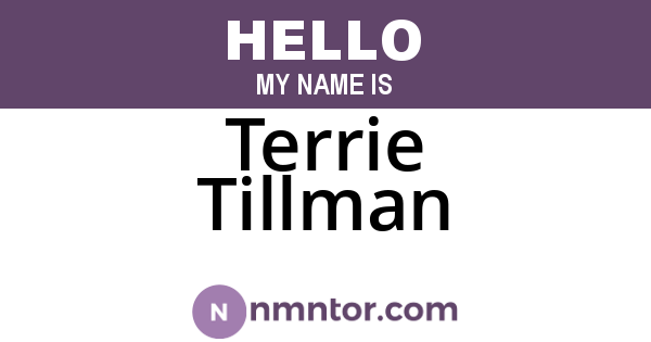 Terrie Tillman