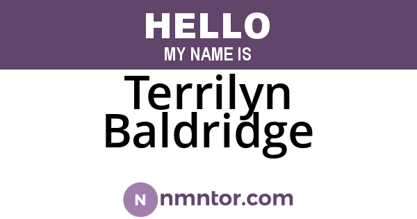Terrilyn Baldridge