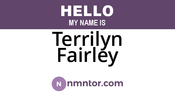 Terrilyn Fairley
