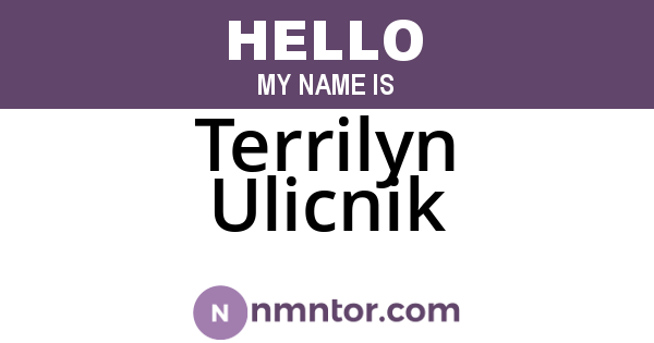 Terrilyn Ulicnik