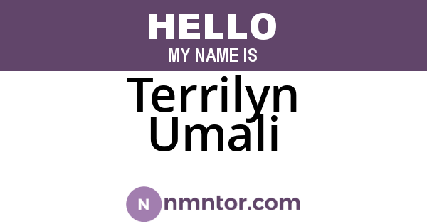 Terrilyn Umali
