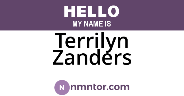 Terrilyn Zanders