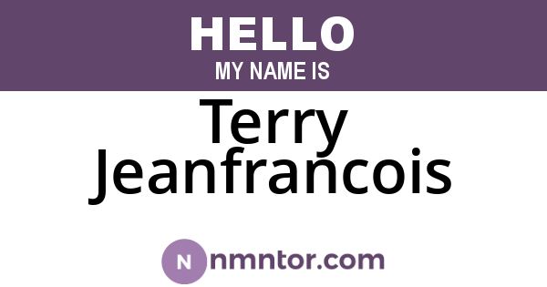 Terry Jeanfrancois