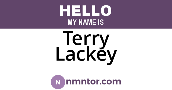 Terry Lackey